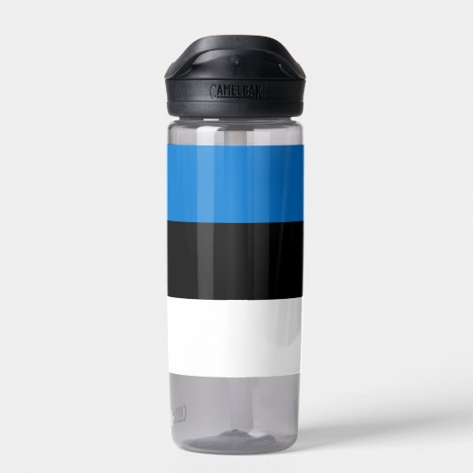 エストニア国旗を掲げた水瓶 ウォーターボトル (背面)