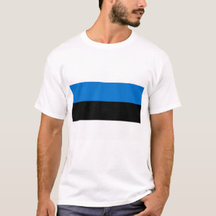 エストニア国旗を掲げたTシャツ Tシャツ