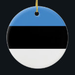 エストニア国旗オーナメント セラミックオーナメント<br><div class="desc">エストニア国旗オーナメント</div>