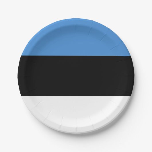 エストニア国旗紙プレート ペーパープレート (正面)