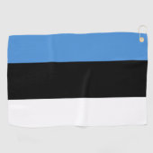 エストニア国旗&エストニアのゴルフホリデー/スポーツ ゴルフタオル (横)