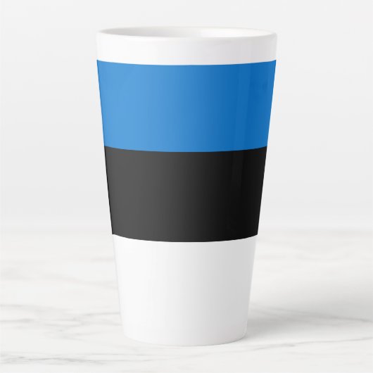 エストニア国旗 カフェラテマグ (正面)
