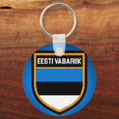 エストニア国旗 キーホルダー (正面)