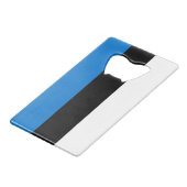 エストニア国旗 クレジットカード栓抜き (正面アングル)