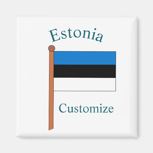 エストニア国旗 サンダーコーブ マグネット (正面)