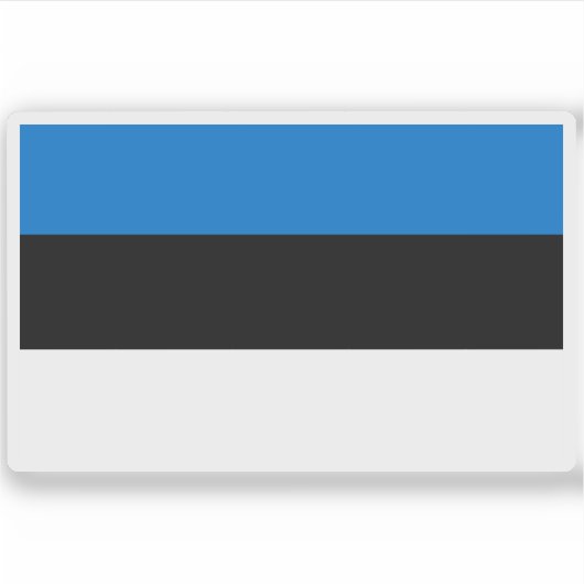 エストニア国旗 シール (正面)