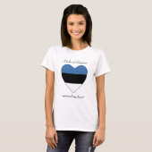 エストニア国旗 スウィートハートTシャツ Tシャツ (正面フル)