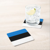 エストニア国旗 スクエアペーパーコースター (インサイチュ)