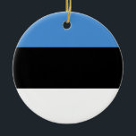 エストニア国旗 セラミックオーナメント<br><div class="desc">エストニア国旗</div>