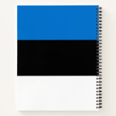 エストニア国旗 ノートブック (裏面)
