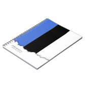 エストニア国旗 ノートブック (左側)