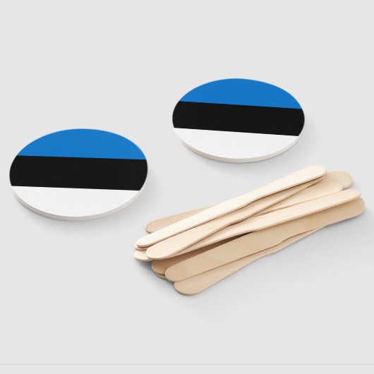 エストニア国旗 ハンドファン (組立なし)