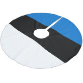 エストニア国旗 ブラッシュドポリエステルツリースカート (アングル)