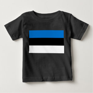エストニア国旗 ベビーTシャツ