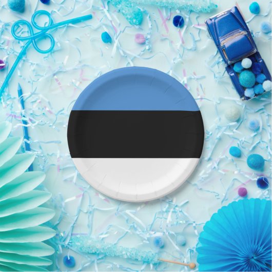 エストニア国旗 ペーパープレート (パーティー)