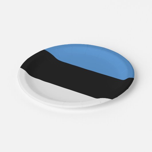 エストニア国旗 ペーパープレート (アングル)