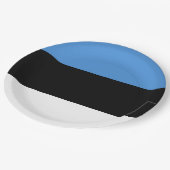 エストニア国旗 ペーパープレート (アングル)