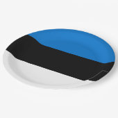 エストニア国旗 ペーパープレート (アングル)