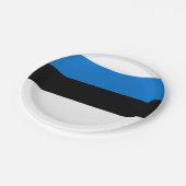 エストニア国旗 ペーパープレート (アングル)