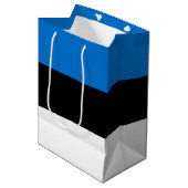 エストニア国旗 ミディアムペーパーバッグ (正面アングル)