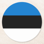 エストニア国旗 ラウンドペーパーコースター (正面)