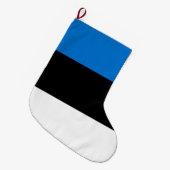 エストニア国旗 ラージクリスマスストッキング (正面 (吊り時))