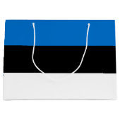 エストニア国旗 ラージペーパーバッグ (正面)
