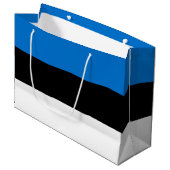 エストニア国旗 ラージペーパーバッグ (正面アングル)