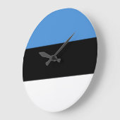 エストニア国旗 ラージ壁時計 (傾斜)