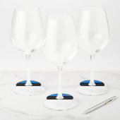 エストニア国旗 ワイングラスタグ (セット)