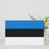 エストニア国旗 便箋 (スタンド正面)