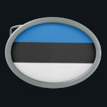 エストニア国旗 卵形バックル<br><div class="desc">エストニアの国旗。</div>