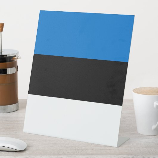 エストニア国旗 台座サイン (インサイチュ)