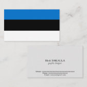 エストニア国旗 名刺 (正面/裏面)