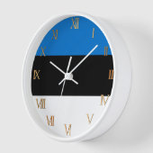 エストニア国旗 壁時計 (傾斜)