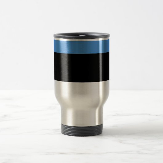 エストニア国旗/定期マグカップ トラベルマグ (中央)