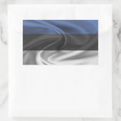 エストニア国旗 長方形シール (バッグ)