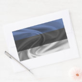 エストニア国旗 長方形シール (封筒)