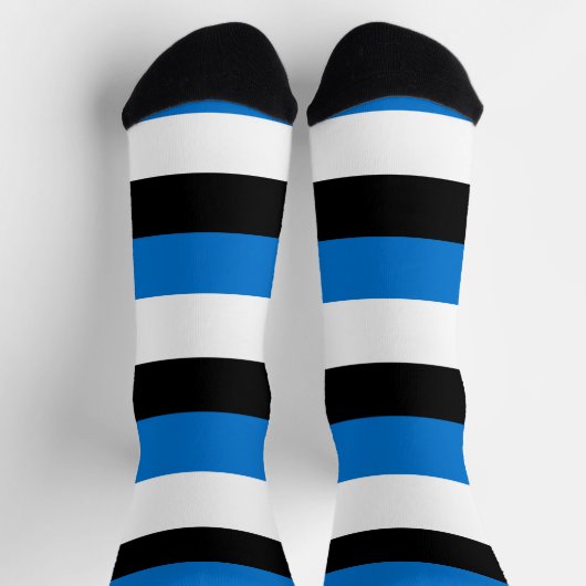 エストニア州旗を持つ男性クルー用ソックス ソックス (上部)
