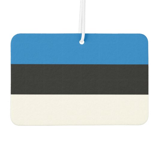 エストニア州旗を持つ車の新入生 カーエアーフレッシュナー (裏面)