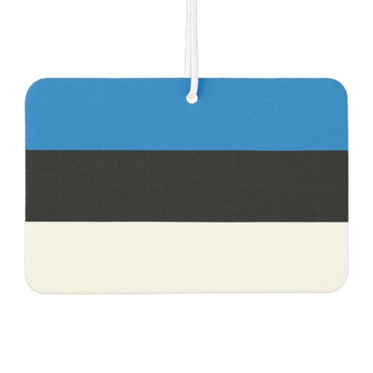 エストニア州旗を持つ車の新入生 カーエアーフレッシュナー (正面)