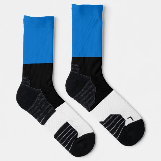 エストニア州旗を持つ陸上競技用クルーソック ソックス (右)