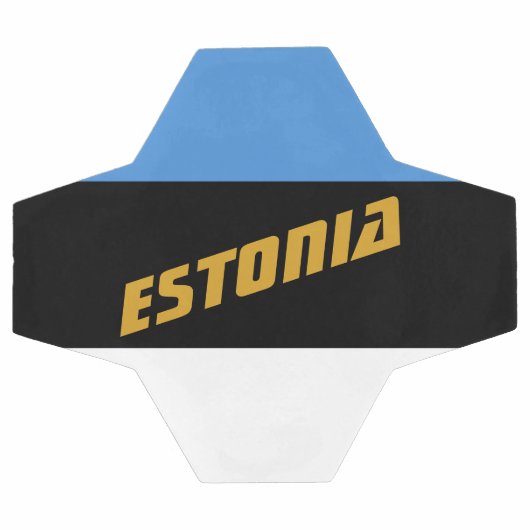 エストニア愛国的なサッカー・エストニア国旗 サッカーボール (フラット)