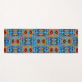 エストニア数々のフォークアート花の模様 ヨガマット (正面(横))