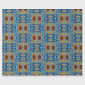 エストニア数々のフォークアート花の模様 ラッピングペーパー (フラット)