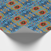 エストニア数々のフォークアート花の模様 ラッピングペーパー (角)