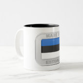 エストニア産 ツートーンマグカップ (正面左)