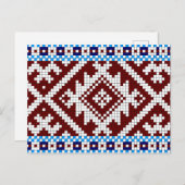 エストニア織りベルト模様 ポストカード (正面/裏面)