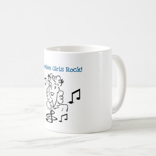 エストニア語の女の子の石 コーヒーマグカップ (正面右)