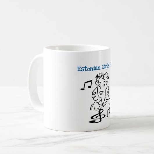 エストニア語の女の子の石 コーヒーマグカップ (正面左)